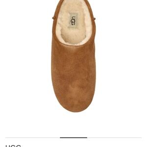 UGG Men’s Tan Elea Slippers with Cozy Sherpa Lining Size 11